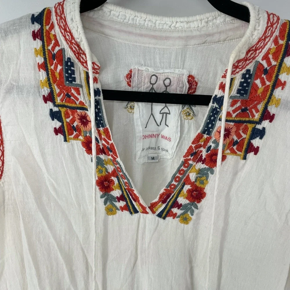 Johnny Was Embroidered Summer Dress
